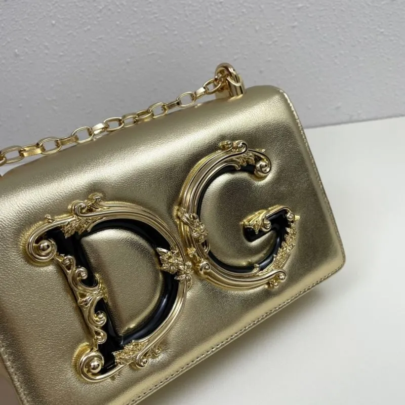 D&G Gold Satchel Crossbody Bag 307 - Image 4