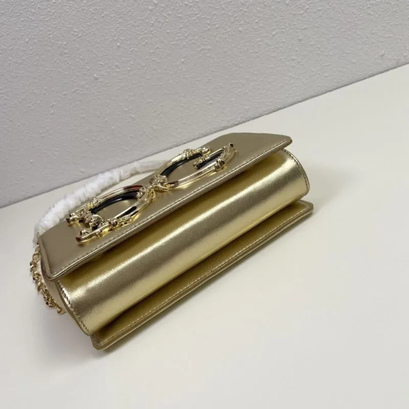 D&G Gold Satchel Crossbody Bag 307 - Image 7