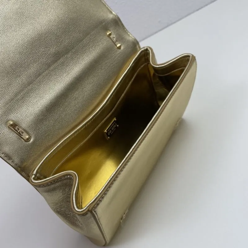 D&G Gold Satchel Crossbody Bag 307 - Image 8