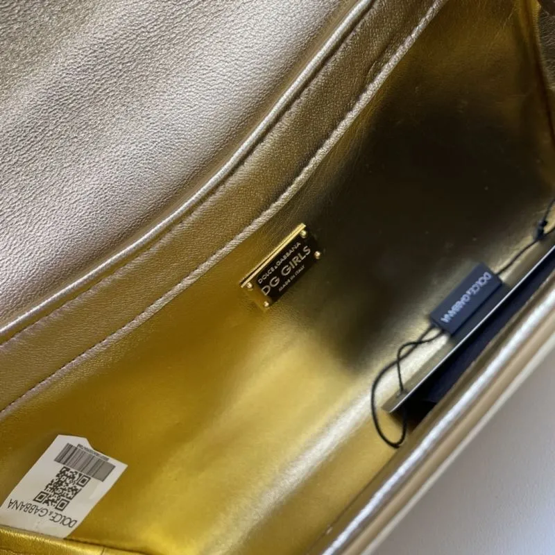 D&G Gold Satchel Crossbody Bag 307 - Image 9