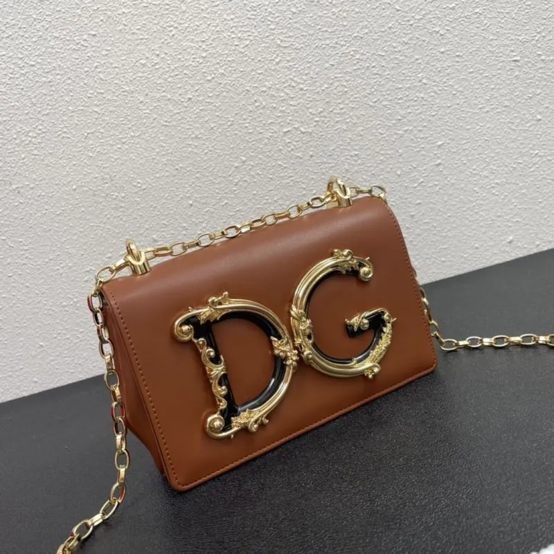 Alternative view of DG Brown Leather Satchel Bag 309