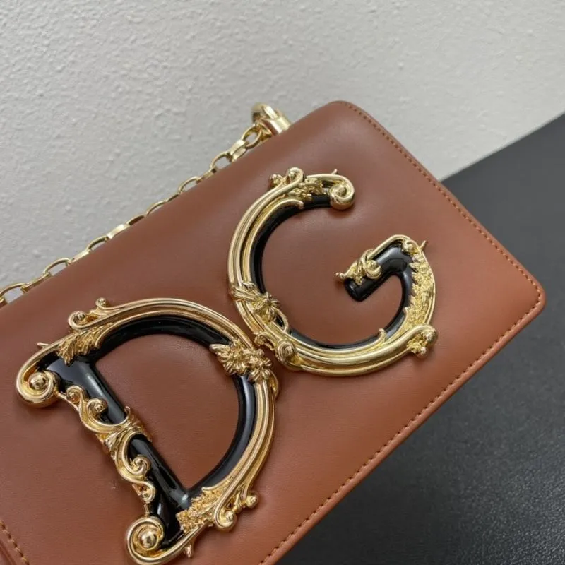 DG Brown Leather Satchel Bag 309 - Image 4