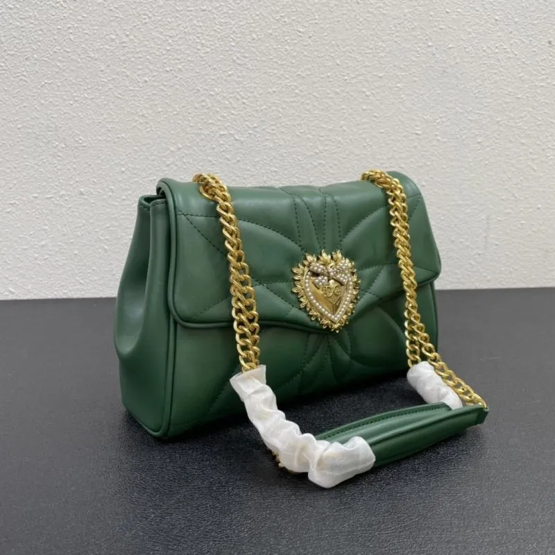 D&G Green Quilted Satchel Bag 310 - Image 3