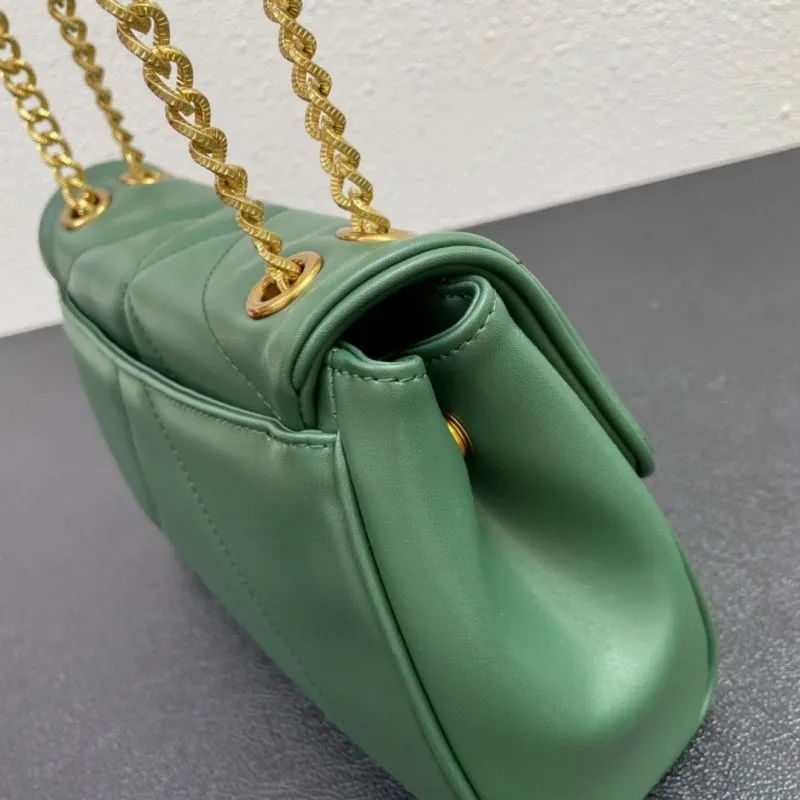 D&G Green Quilted Satchel Bag 310 - Image 5