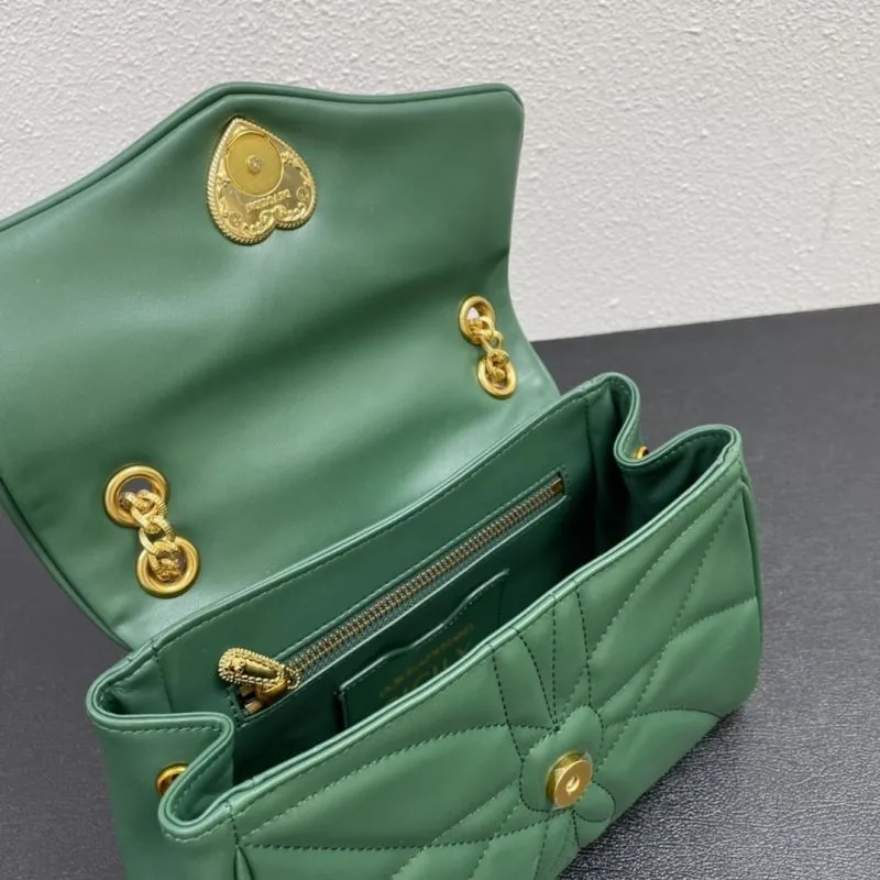 D&G Green Quilted Satchel Bag 310 - Image 7