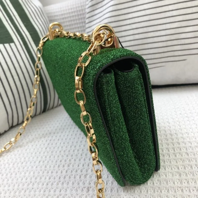 D&G Green Velvet Satchel Bag 312 - Image 6