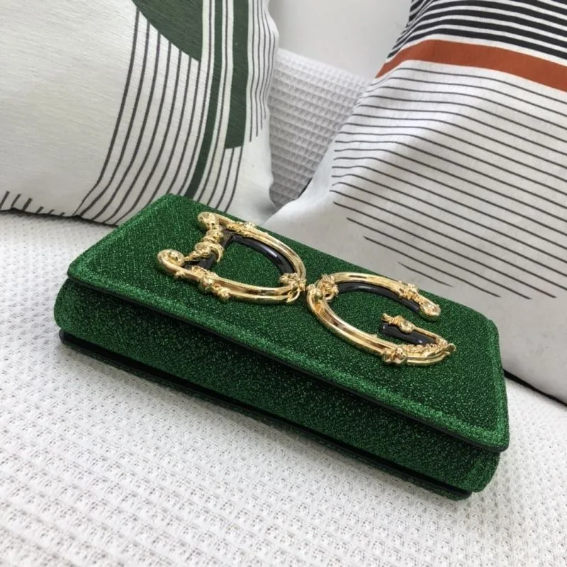 D&G Green Velvet Satchel Bag 312 - Image 7