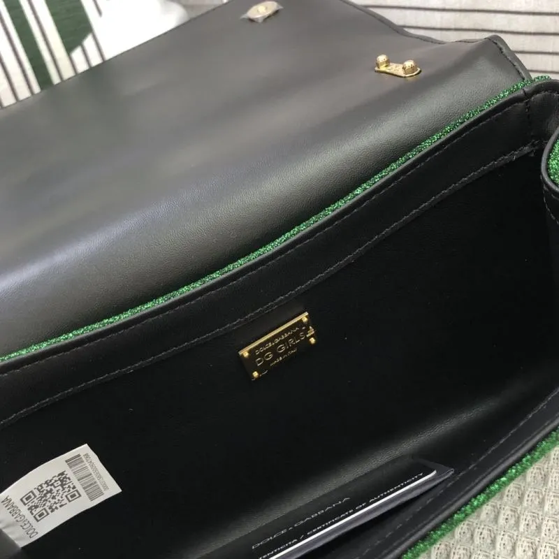 D&G Green Velvet Satchel Bag 312 - Image 9