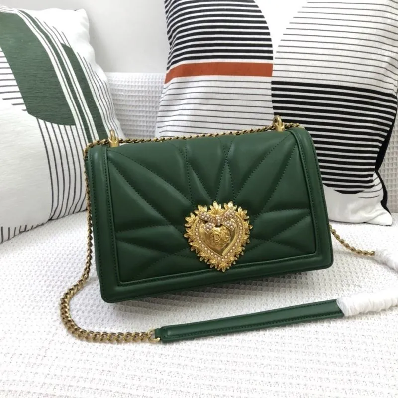 D&G Green Quilted Satchel Bag 316