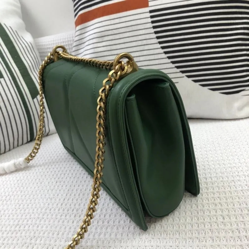 D&G Green Quilted Satchel Bag 316 - Image 4