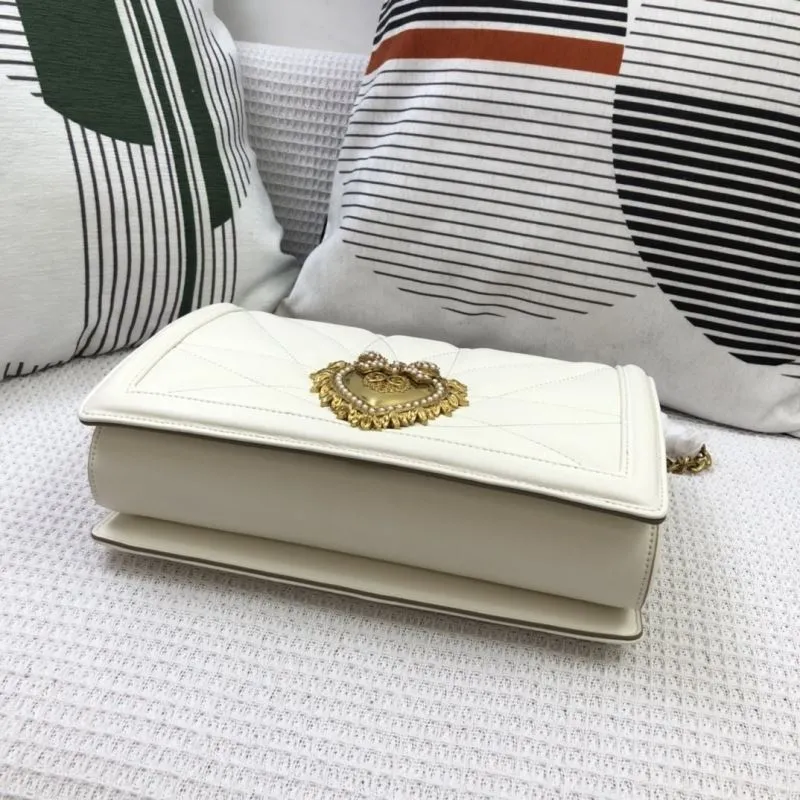 D&G White Leather Satchel Bag 320 - Image 7