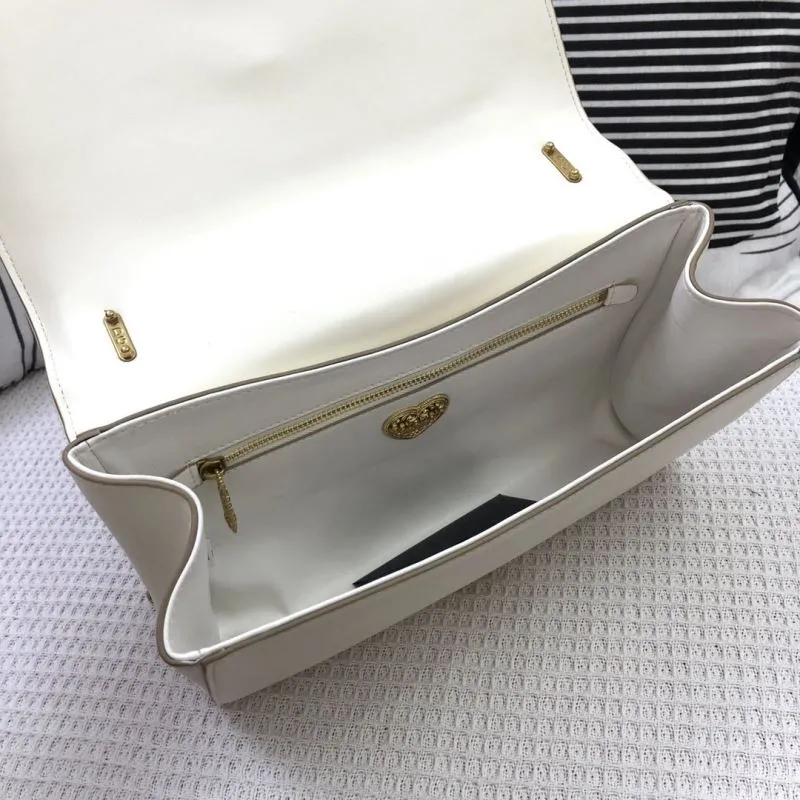 D&G White Leather Satchel Bag 320 - Image 8