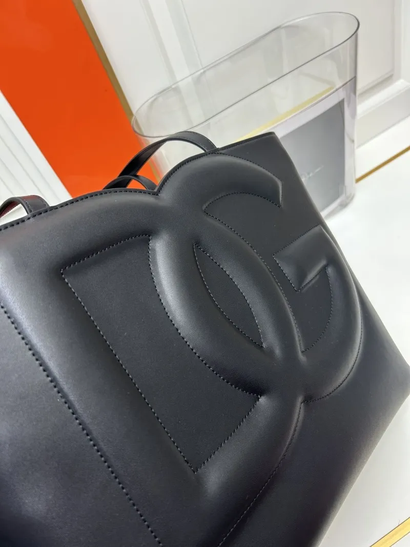D&G Black Leather Tote Bag - Image 6