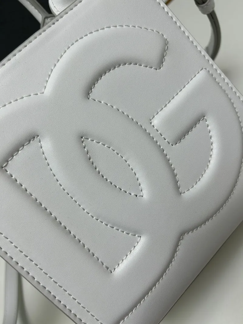 DG White Mini Crossbody Tote Bag - Image 4