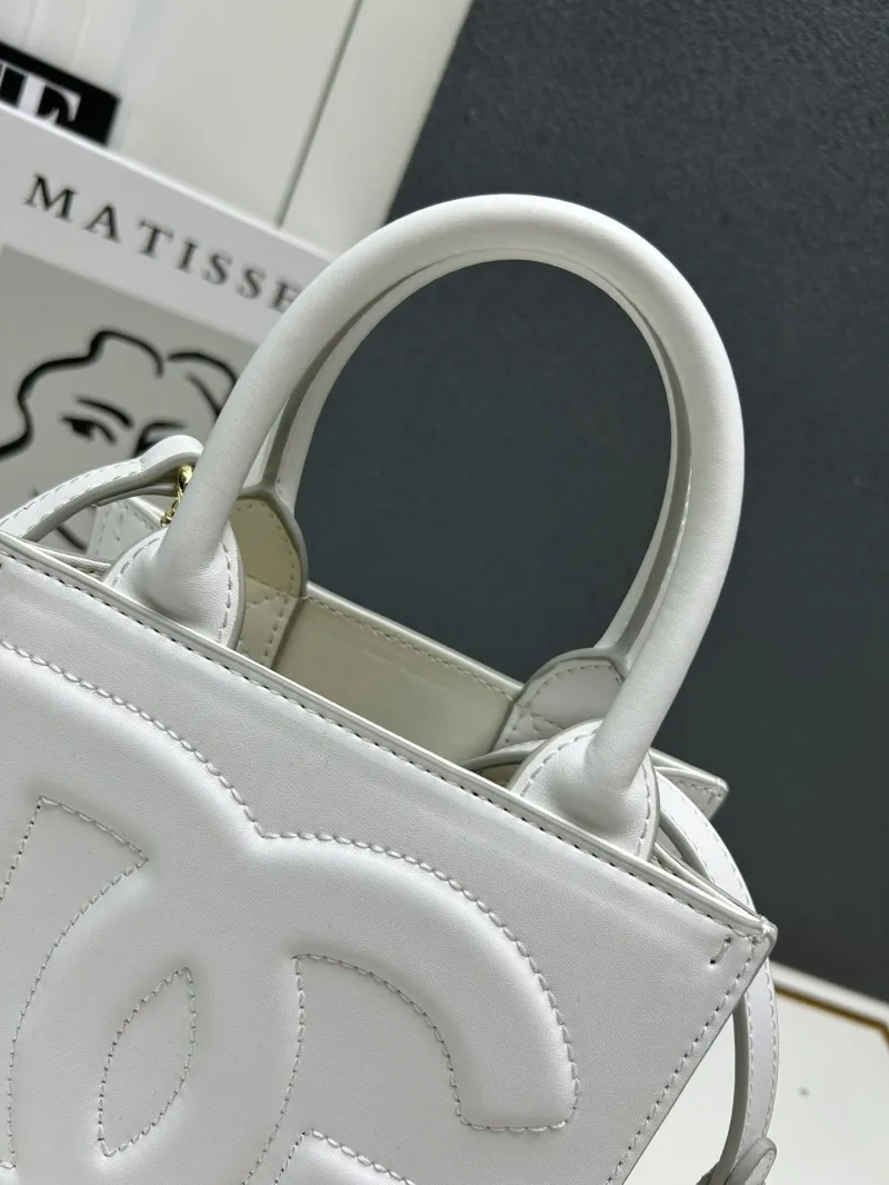 DG White Mini Crossbody Tote Bag - Image 5