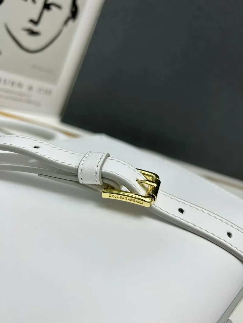 DG White Mini Crossbody Tote Bag - Image 6