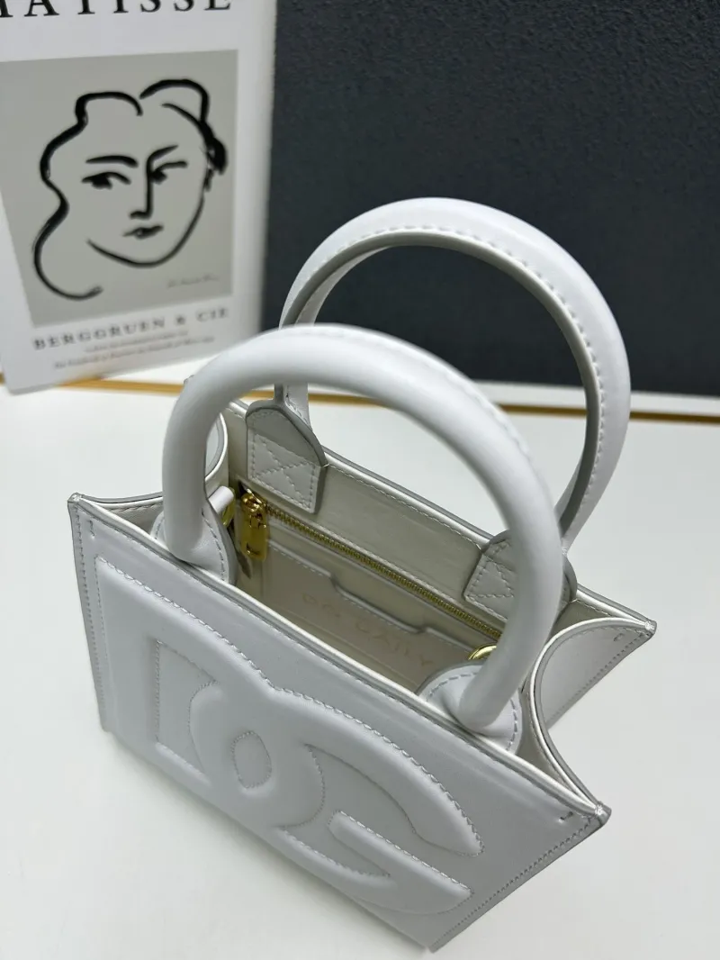DG White Mini Crossbody Tote Bag - Image 8