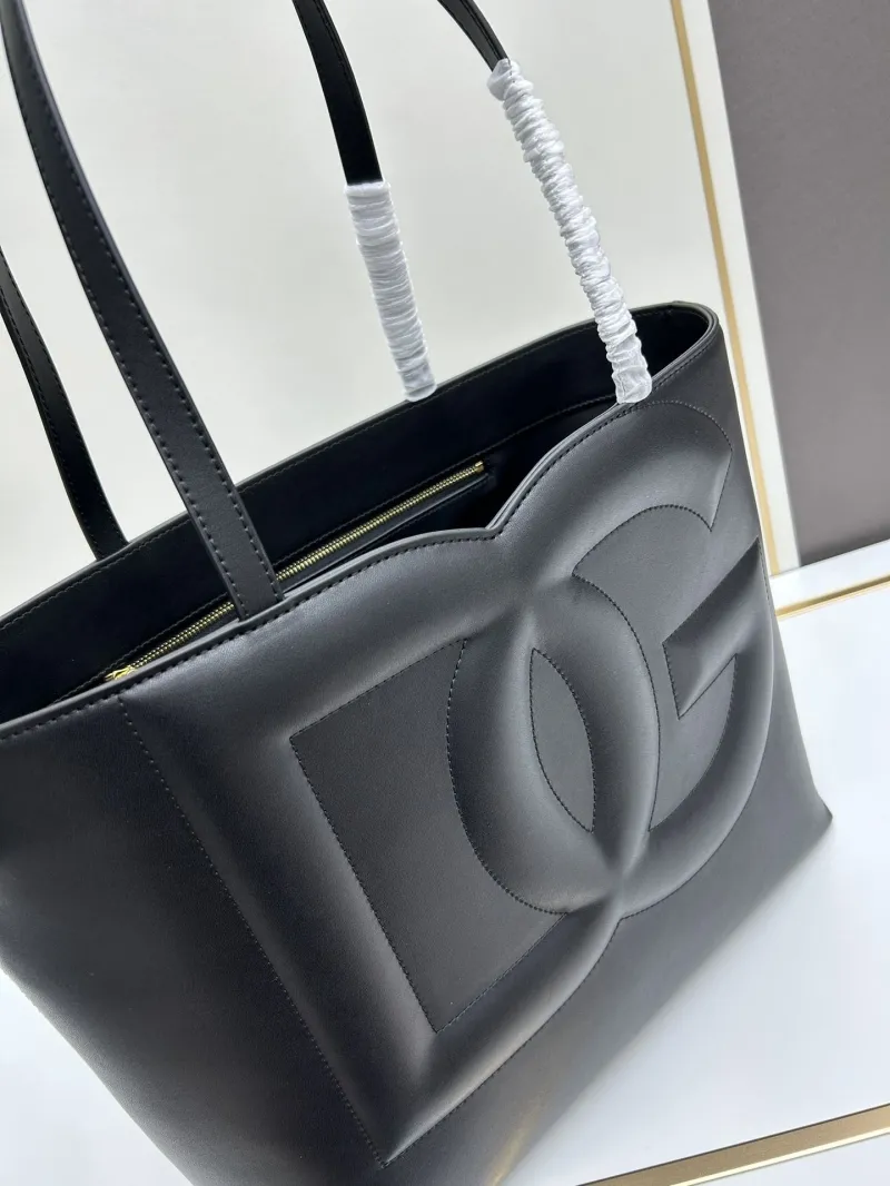 DG Black Leather Tote Bag 6650 - Image 4