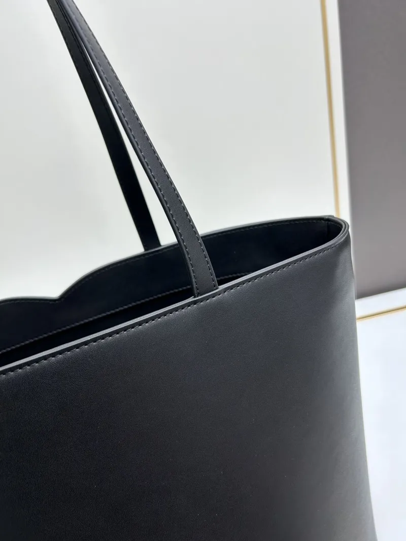 DG Black Leather Tote Bag 6650 - Image 6