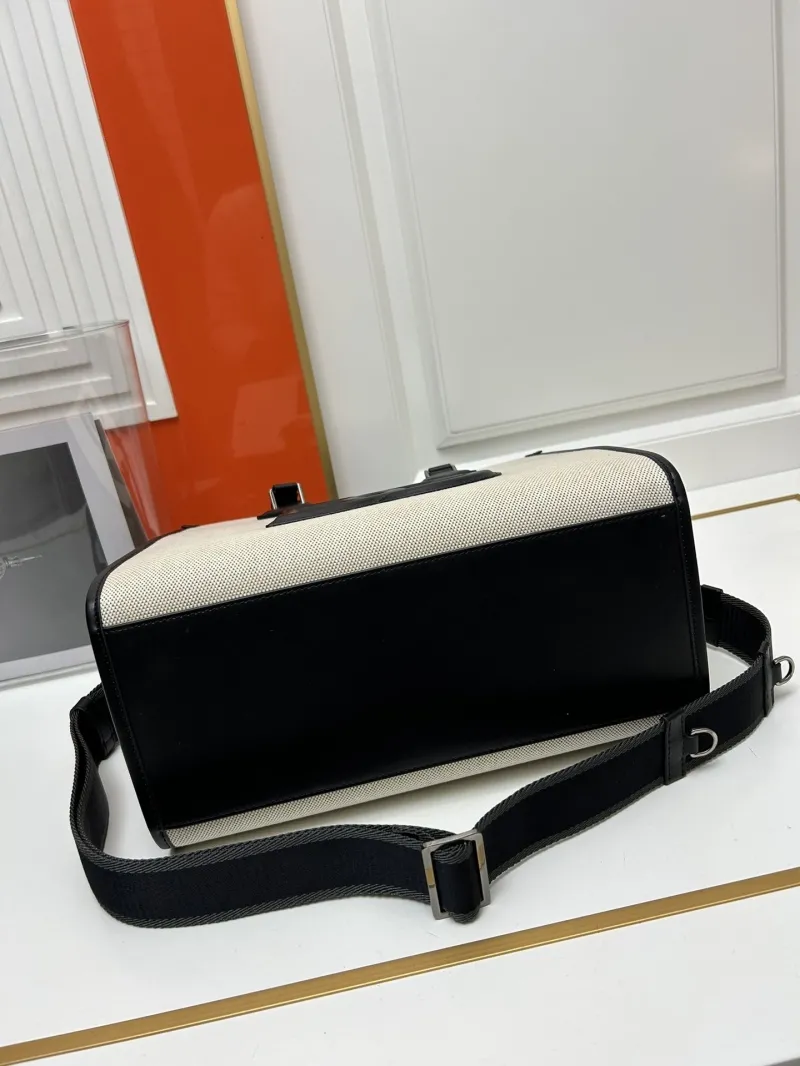 D&G Beige Black Canvas Tote Bag - Image 7