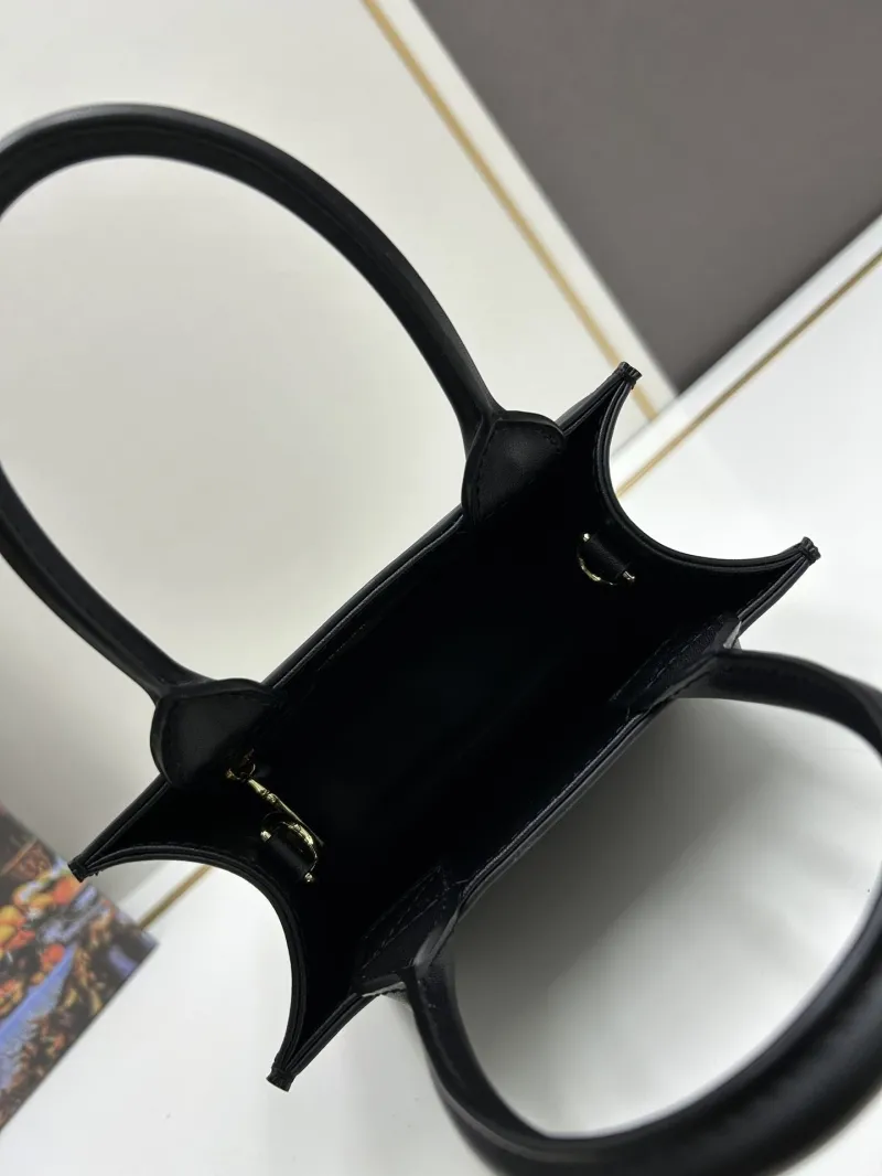Dolce & Gabbana Black Leather Tote Bag with Strap - Image 7
