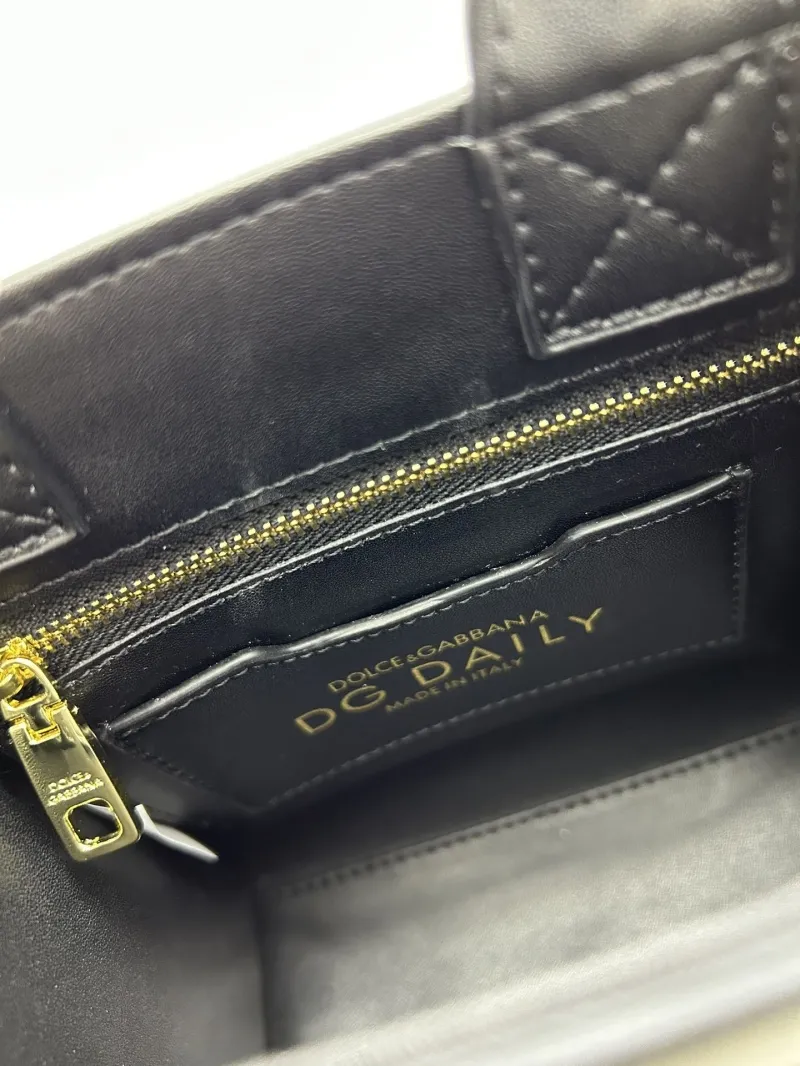 Dolce & Gabbana Black Leather Tote Bag with Strap - Image 8