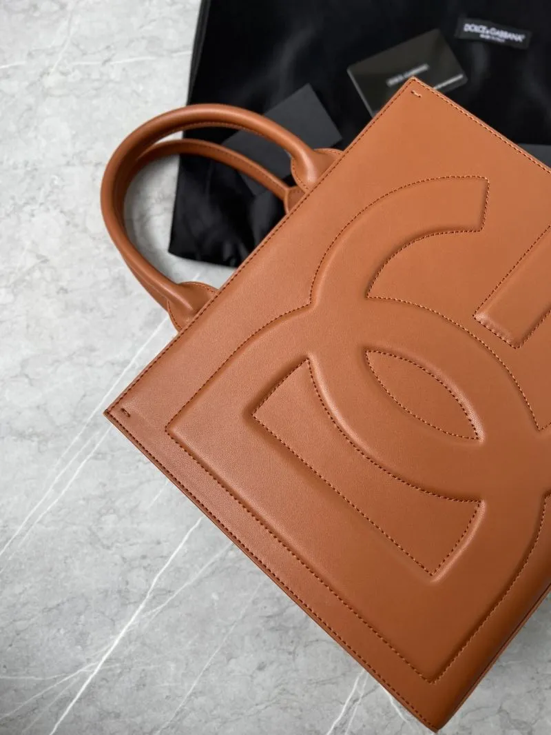 Dolce Gabbana Brown Leather Tote Bag - Image 3