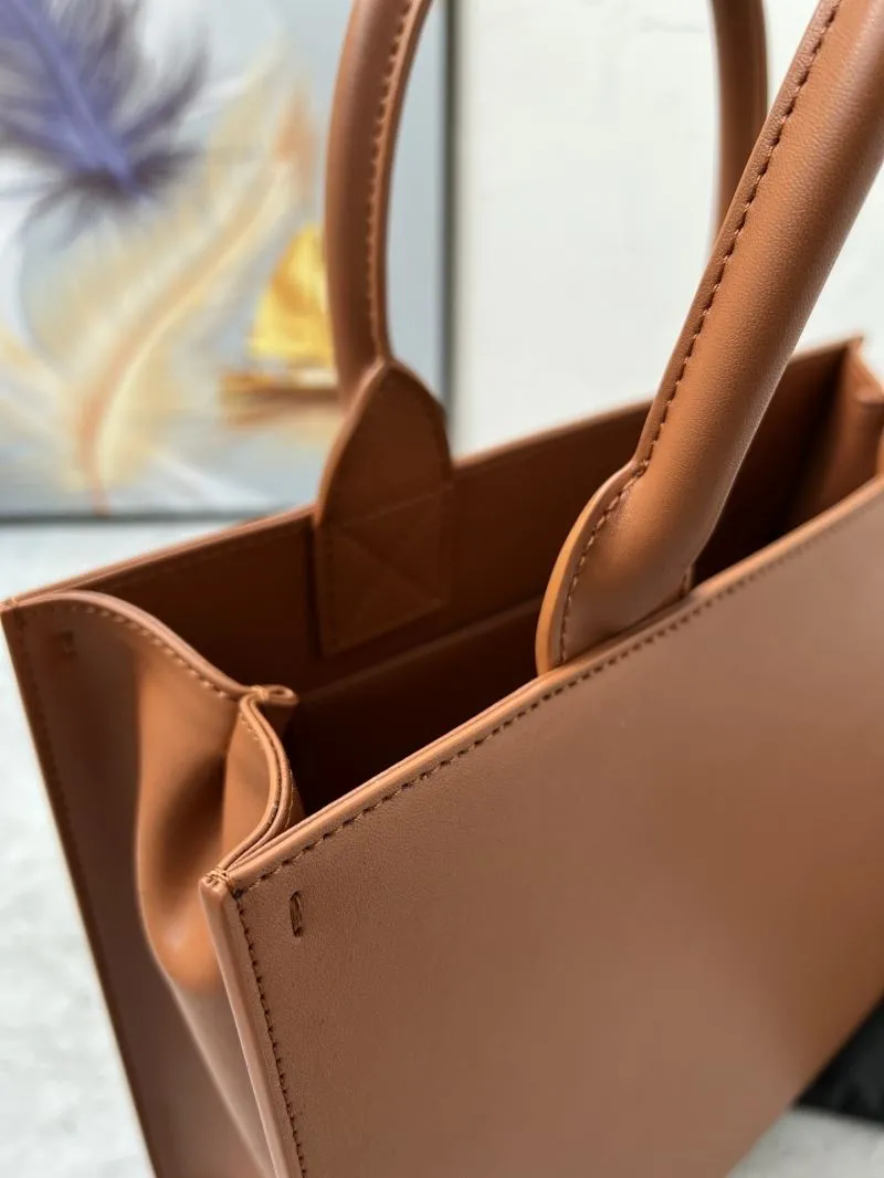 Dolce Gabbana Brown Leather Tote Bag - Image 5