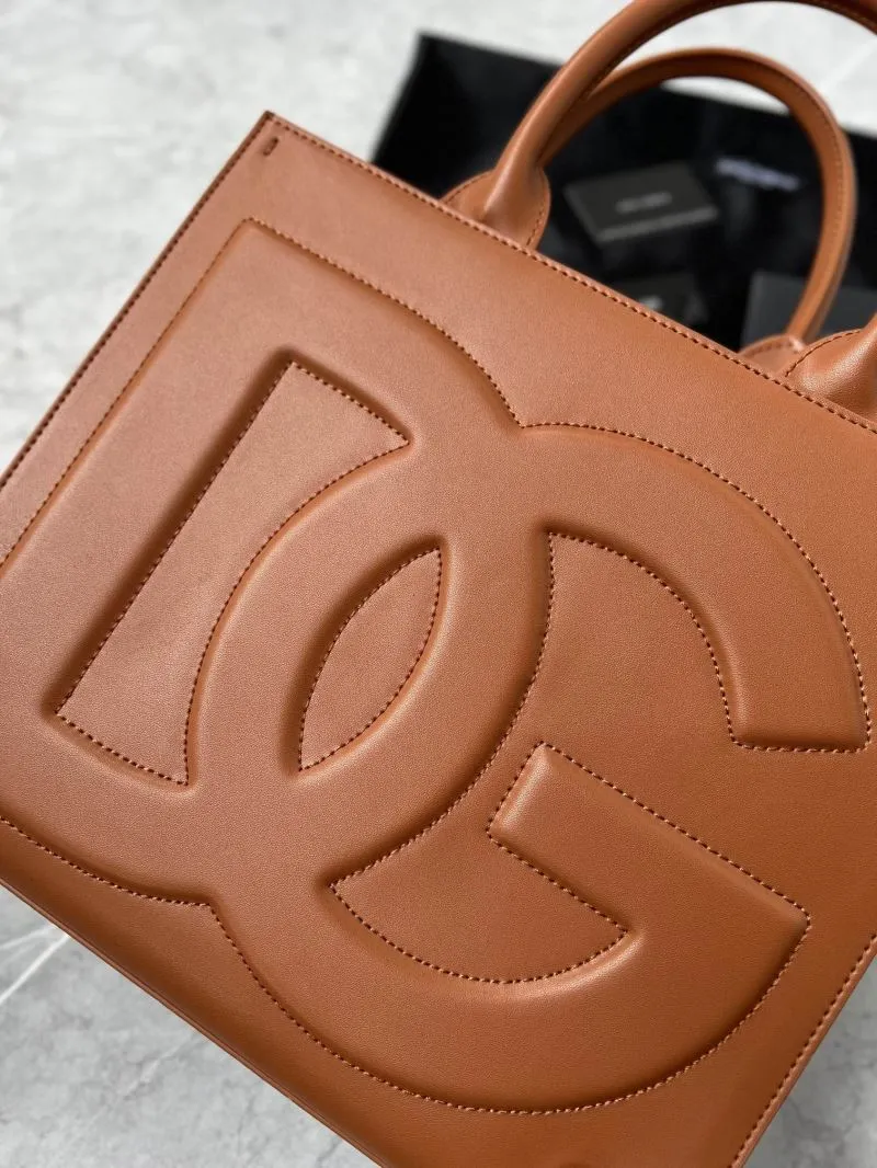 Dolce Gabbana Brown Leather Tote Bag - Image 6