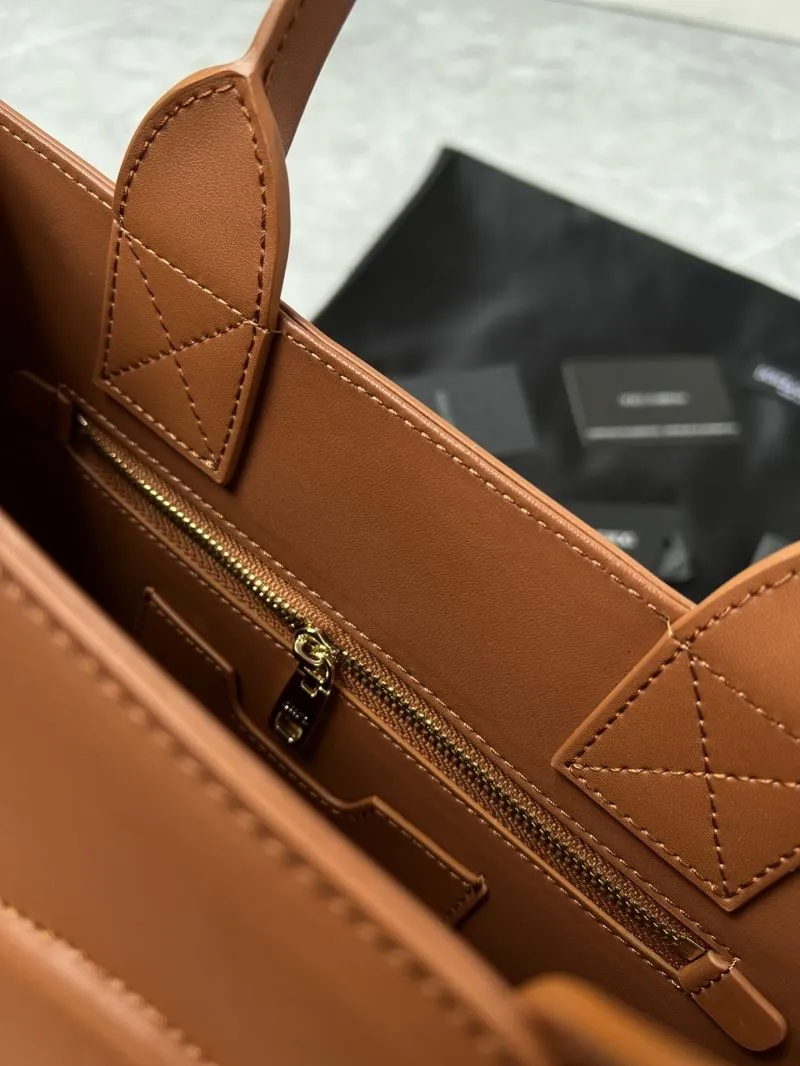 Dolce Gabbana Brown Leather Tote Bag - Image 7