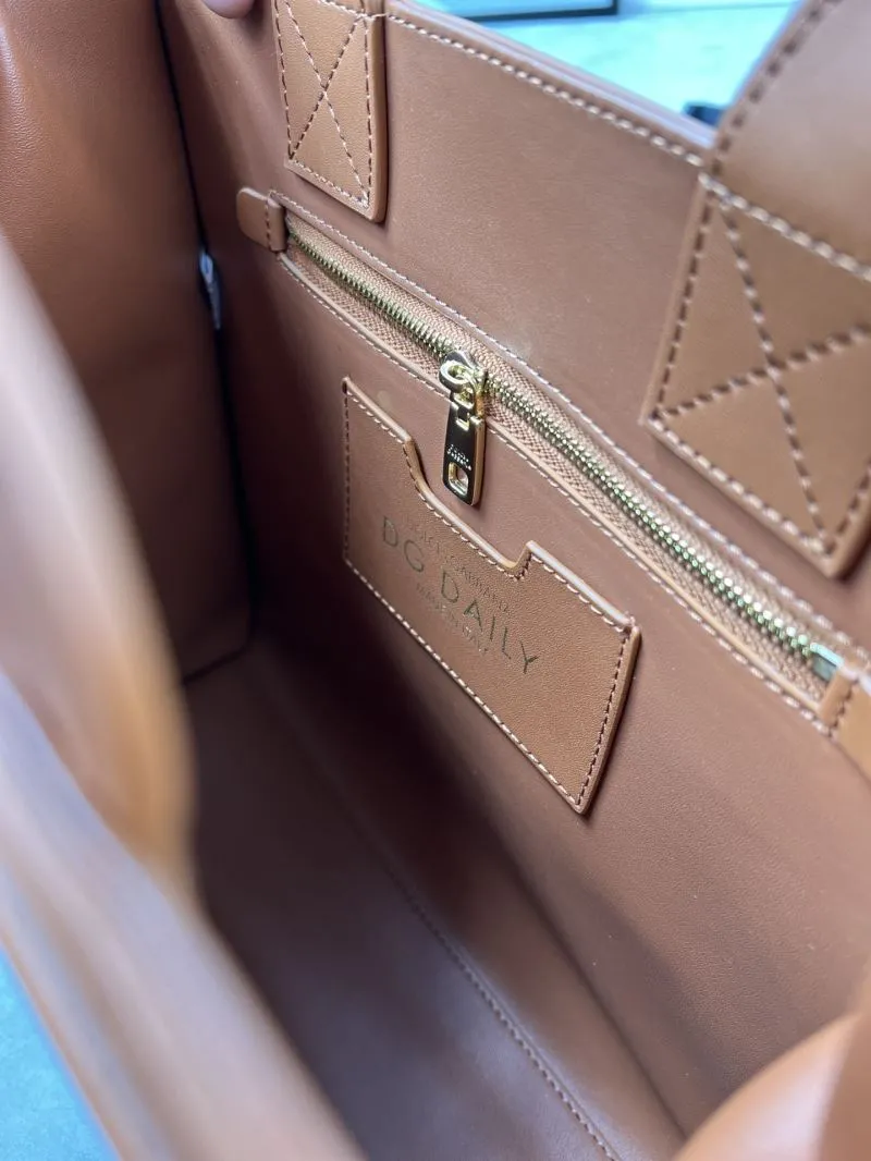 Dolce Gabbana Brown Leather Tote Bag - Image 9