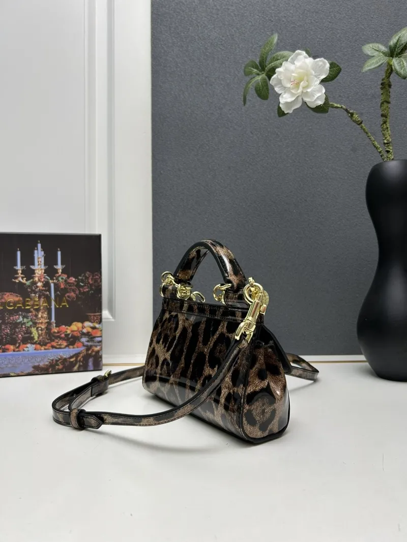 Dolce Gabbana Leopard Print Mini Crossbody Handbag - Image 3