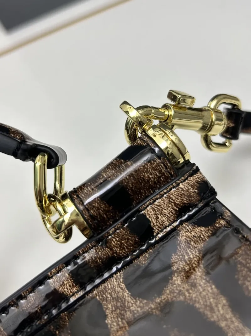 Dolce Gabbana Leopard Print Mini Crossbody Handbag - Image 4