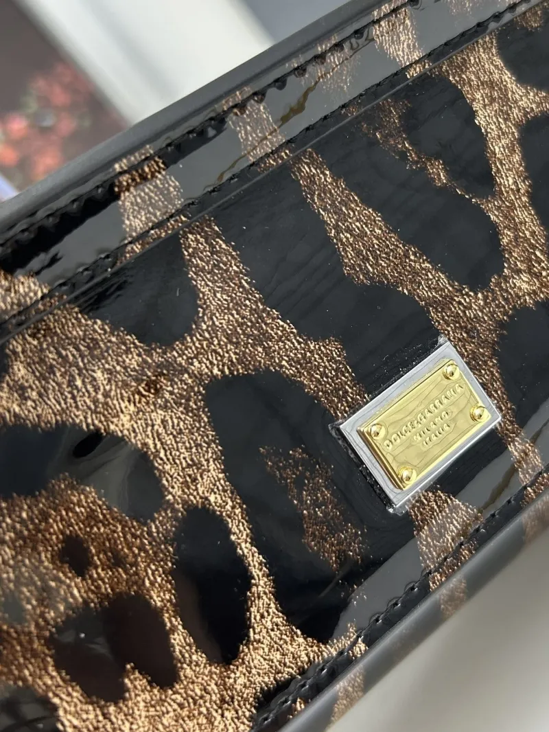 Dolce Gabbana Leopard Print Mini Crossbody Handbag - Image 5