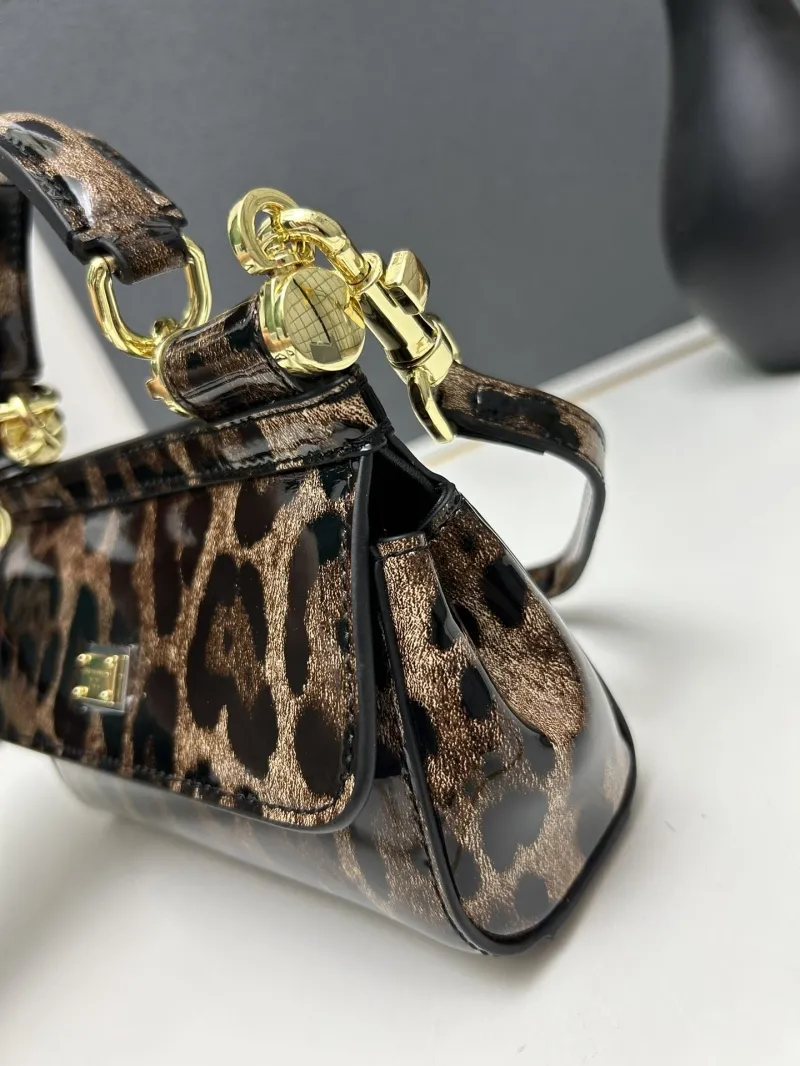 Dolce Gabbana Leopard Print Mini Crossbody Handbag - Image 6