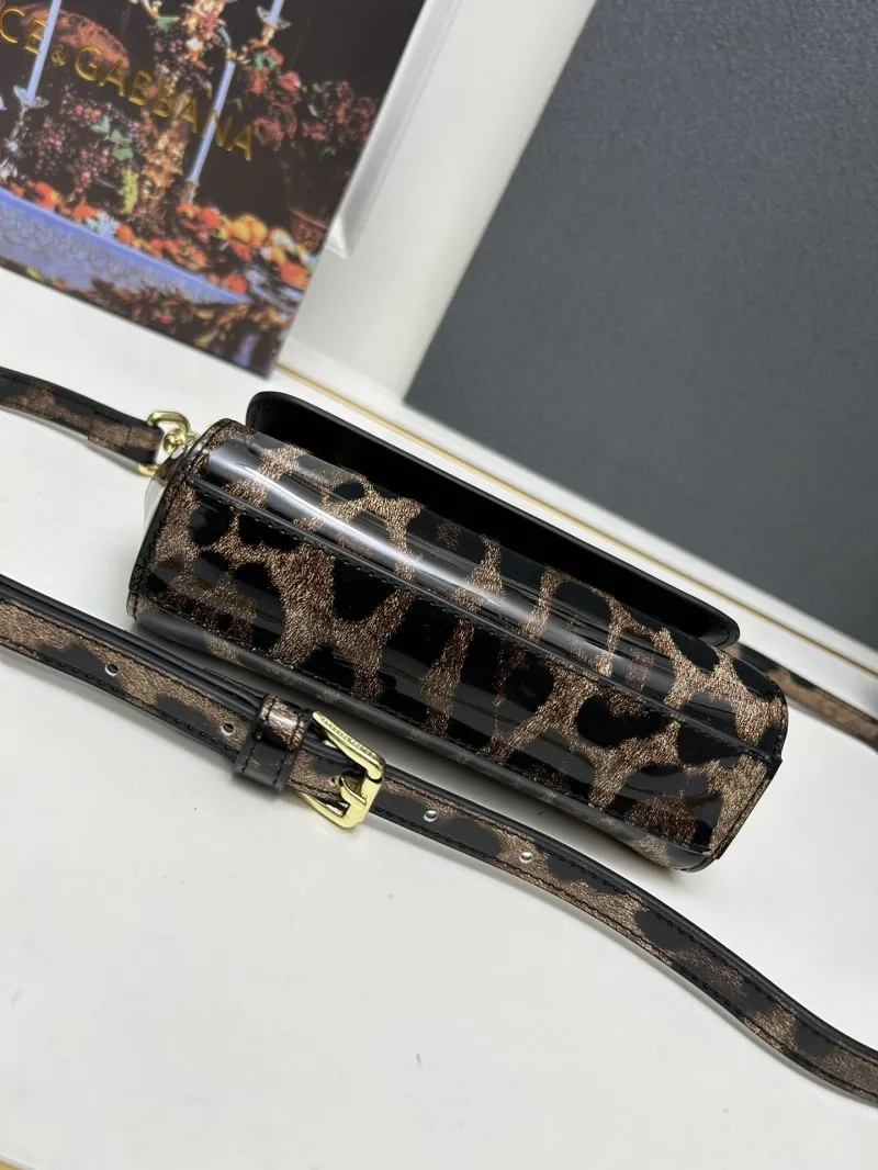 Dolce Gabbana Leopard Print Mini Crossbody Handbag - Image 7