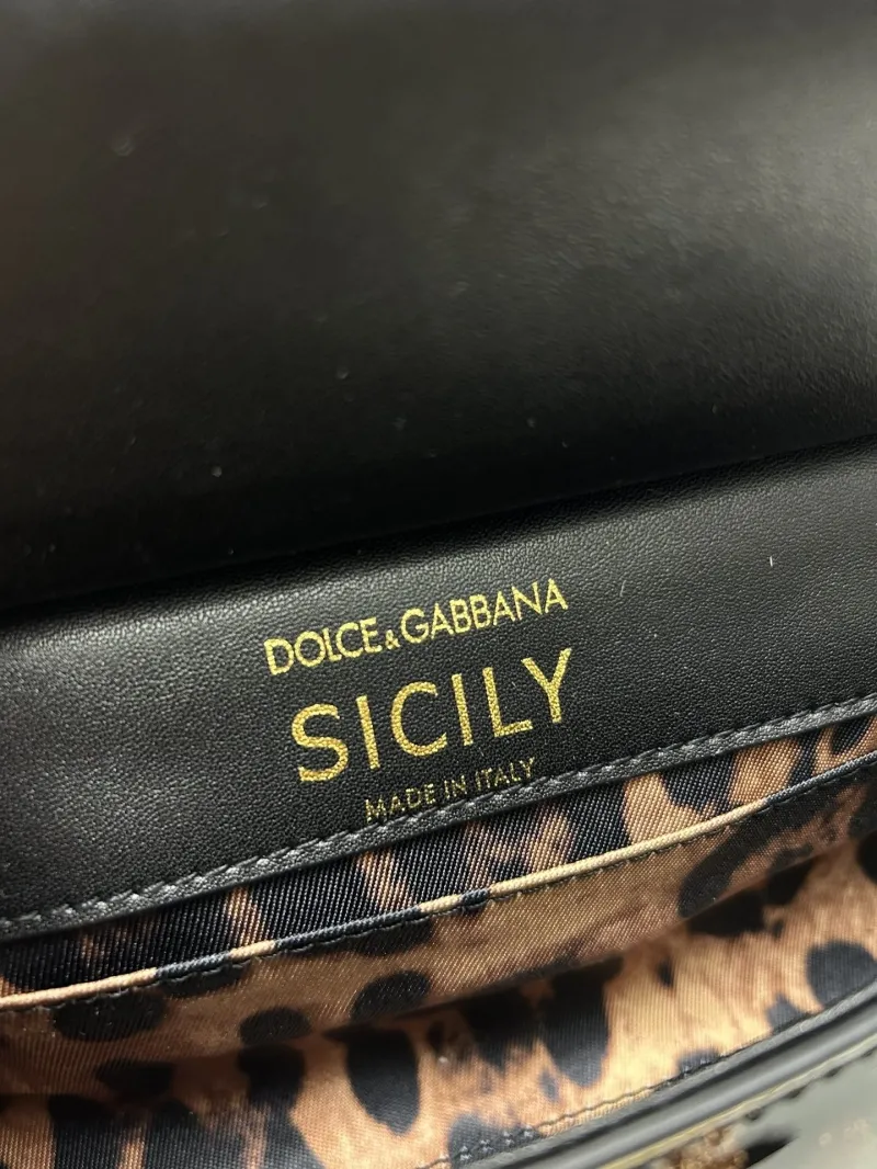 Dolce Gabbana Leopard Print Mini Crossbody Handbag - Image 9