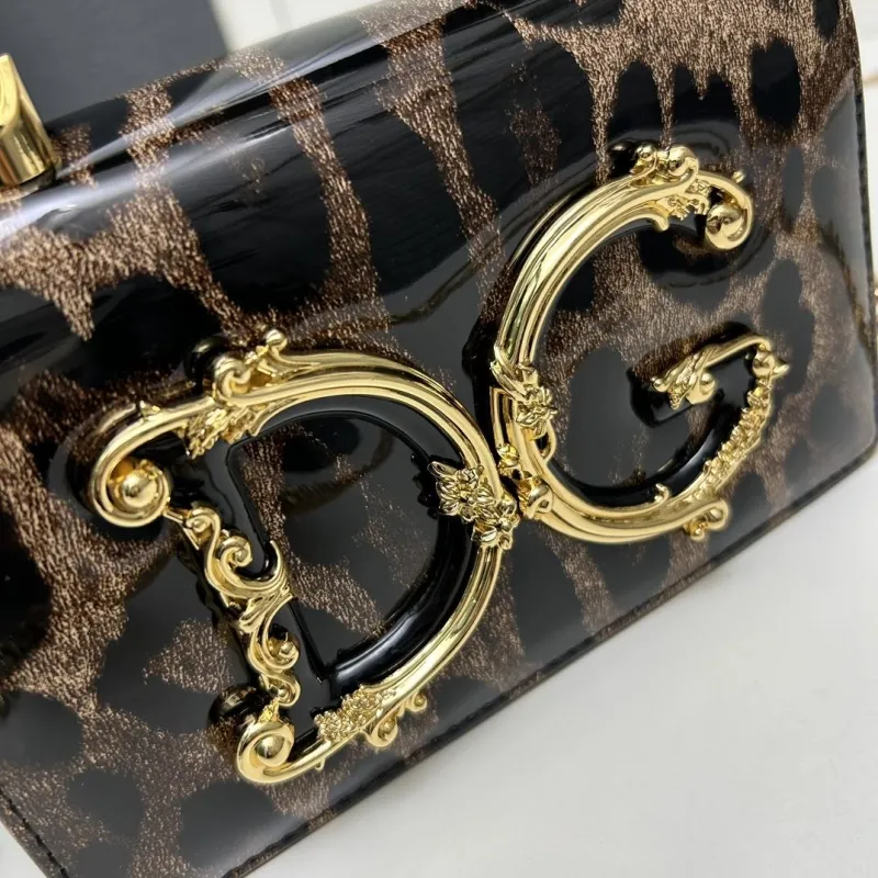 Dolce Gabbana Leopard Print Mini Top Handle Crossbody Bag - Image 4