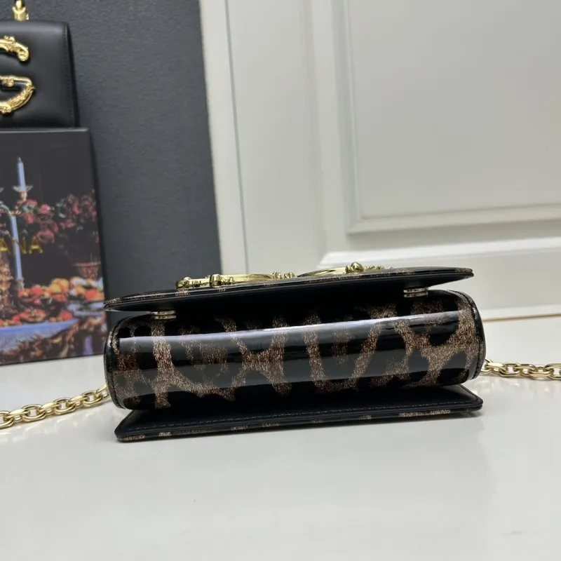 Dolce Gabbana Leopard Print Mini Top Handle Crossbody Bag - Image 7