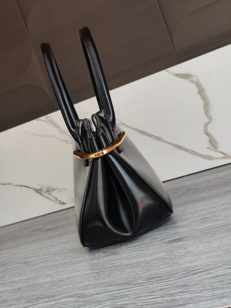 Givenchy Black Leather Top Handle Handbag - Image 4