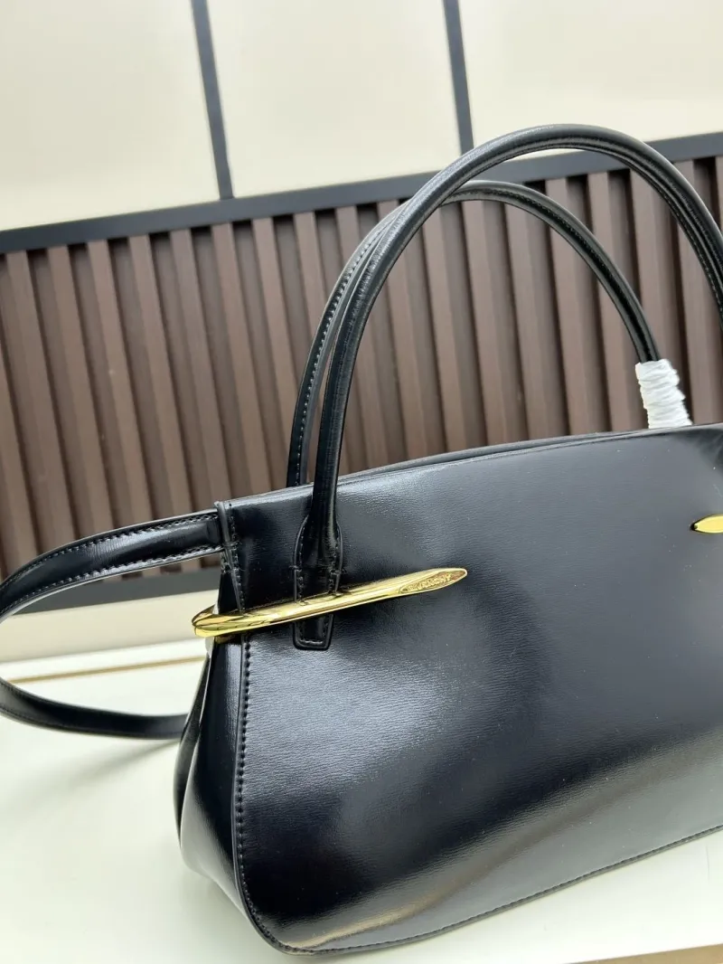 Givenchy Black Leather Top Handle Handbag - Image 4