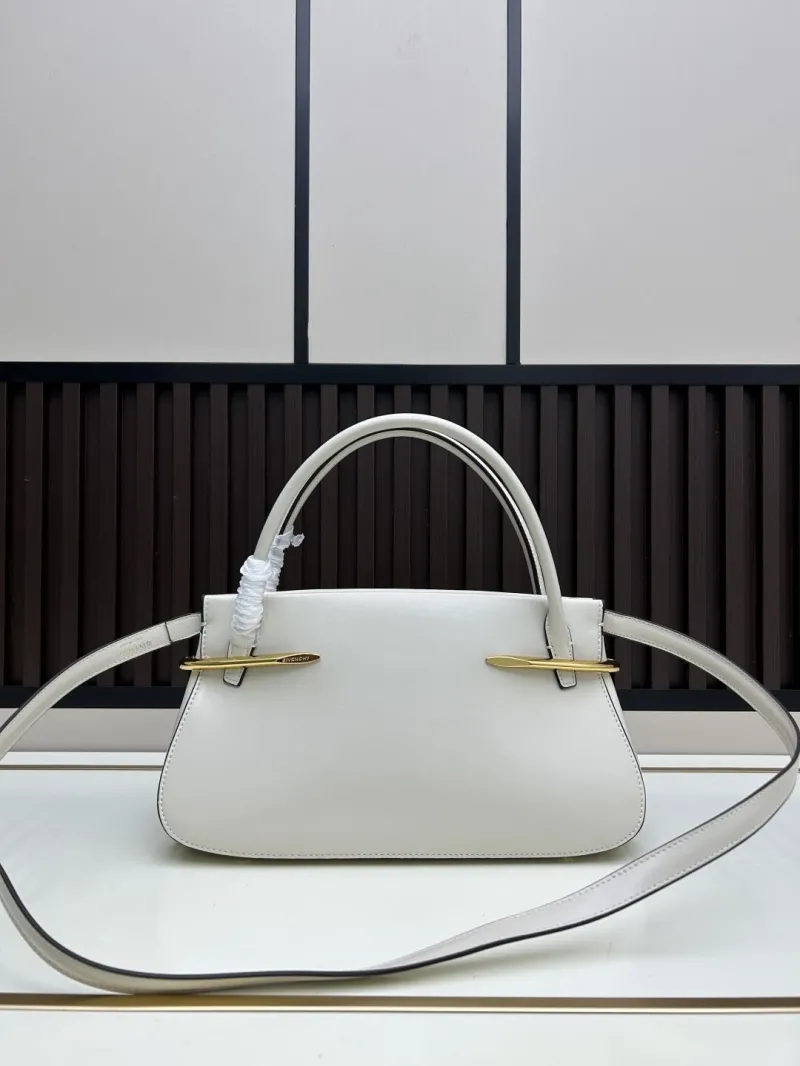 Givenchy White Leather Top Handle Handbag - Image 3