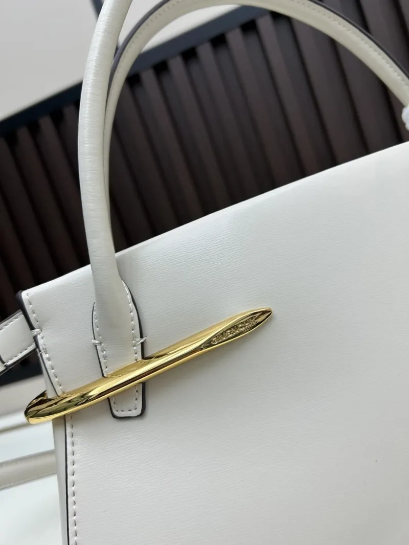 Givenchy White Leather Top Handle Handbag - Image 4