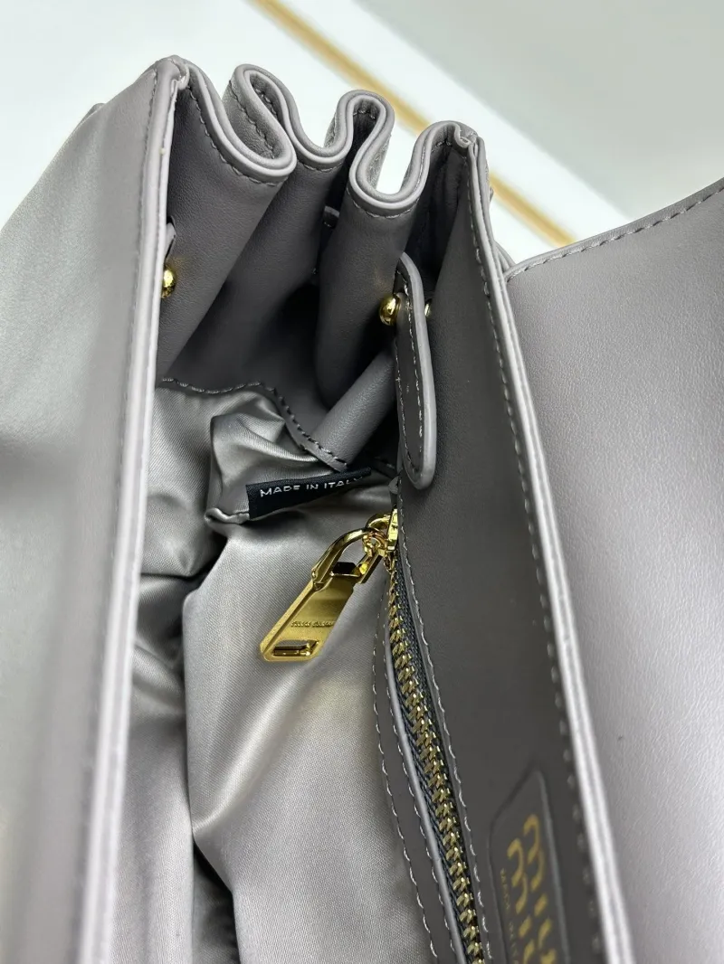 Miu Miu Gray Leather Shoulder Bag 07034 28cm - Image 8