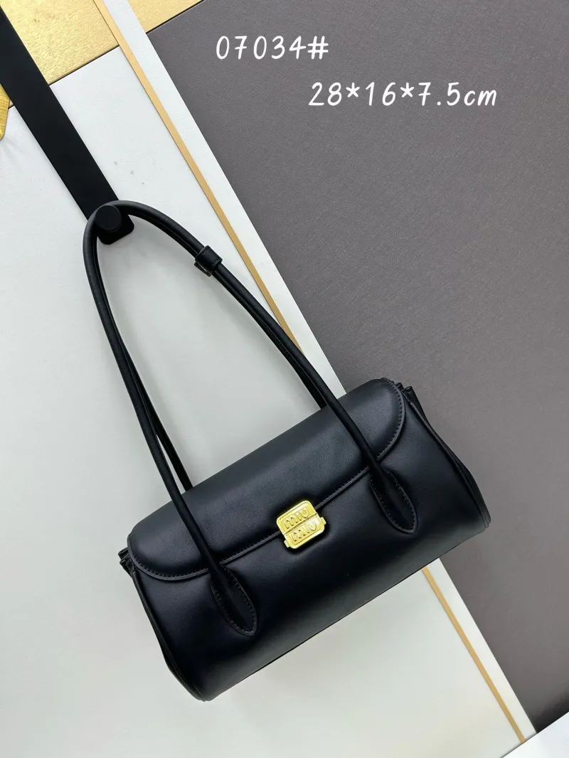 Miu Miu Black Leather Shoulder Bag 07034
