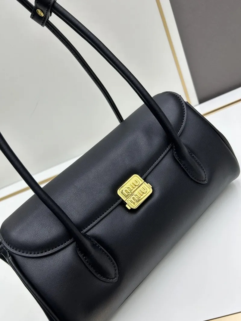 Miu Miu Black Leather Shoulder Bag 07034 - Image 4