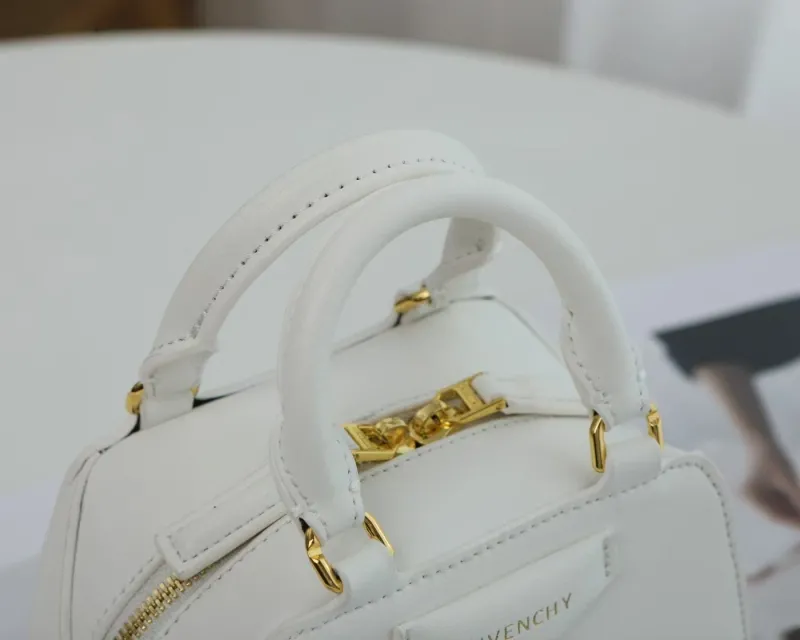 Givenchy White Leather Mini Top Handle Handbag - Image 5