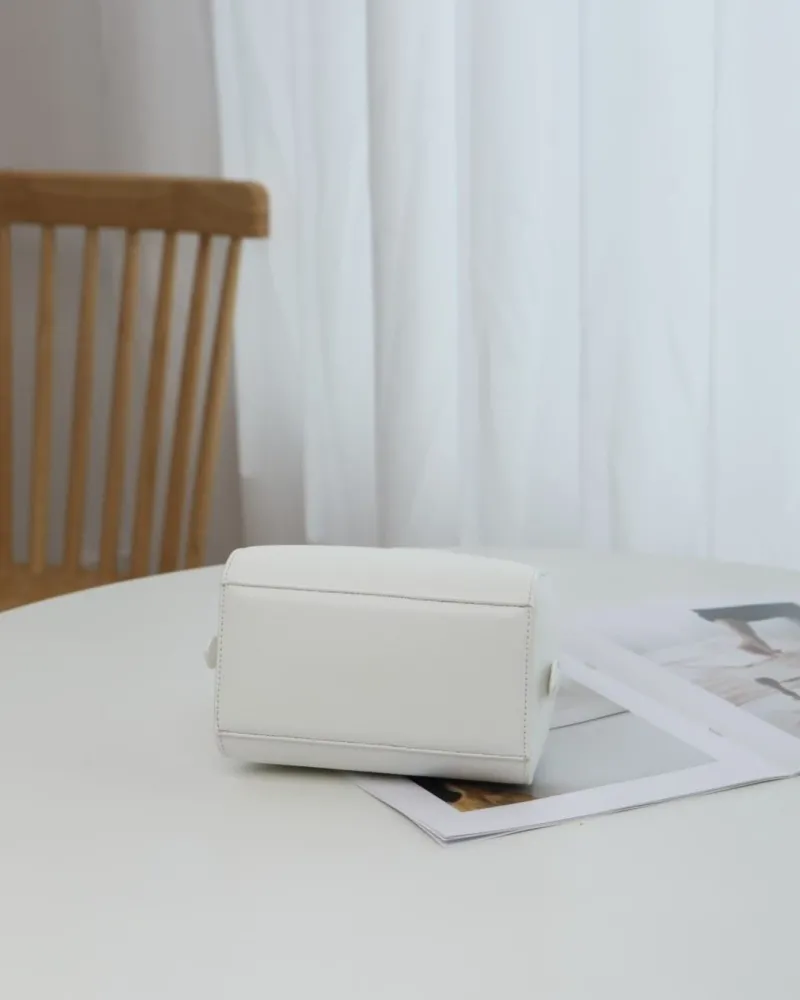 Givenchy White Leather Mini Top Handle Handbag - Image 6