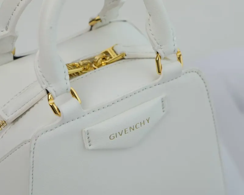 Givenchy White Leather Mini Top Handle Handbag - Image 7