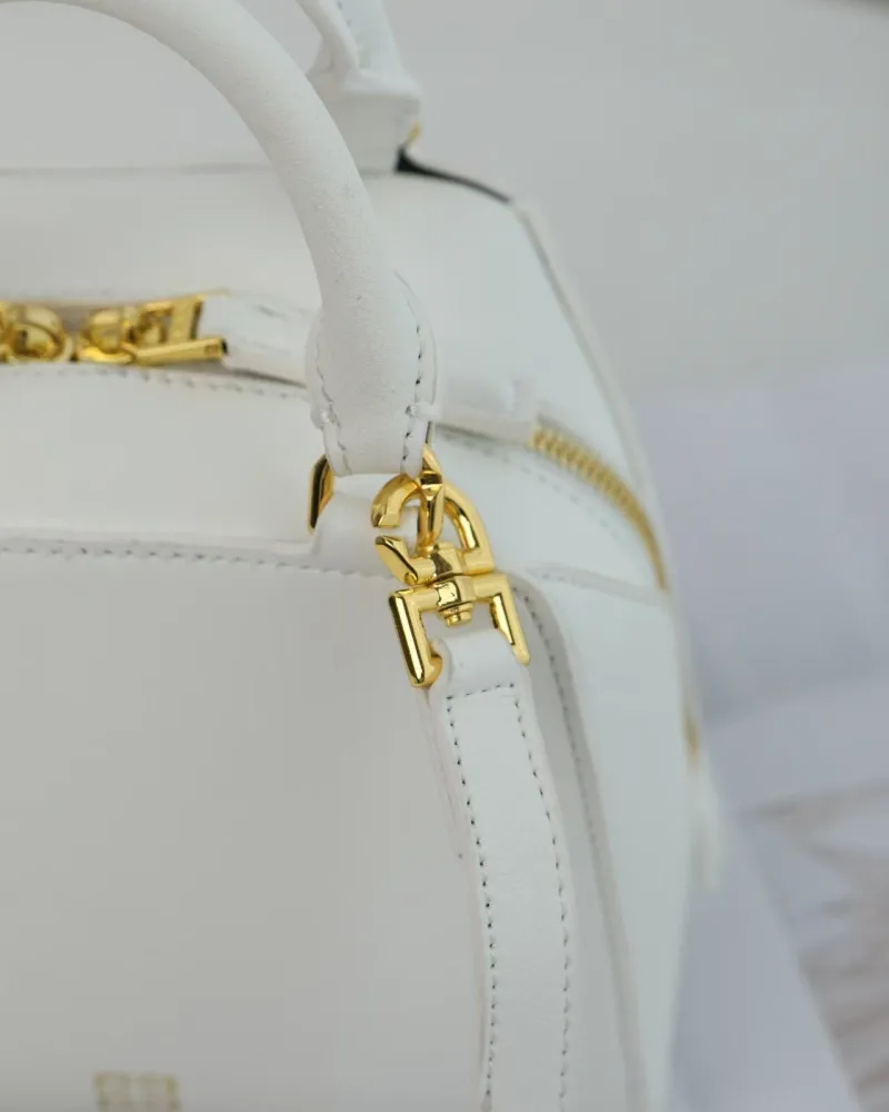 Givenchy White Leather Mini Top Handle Handbag - Image 8